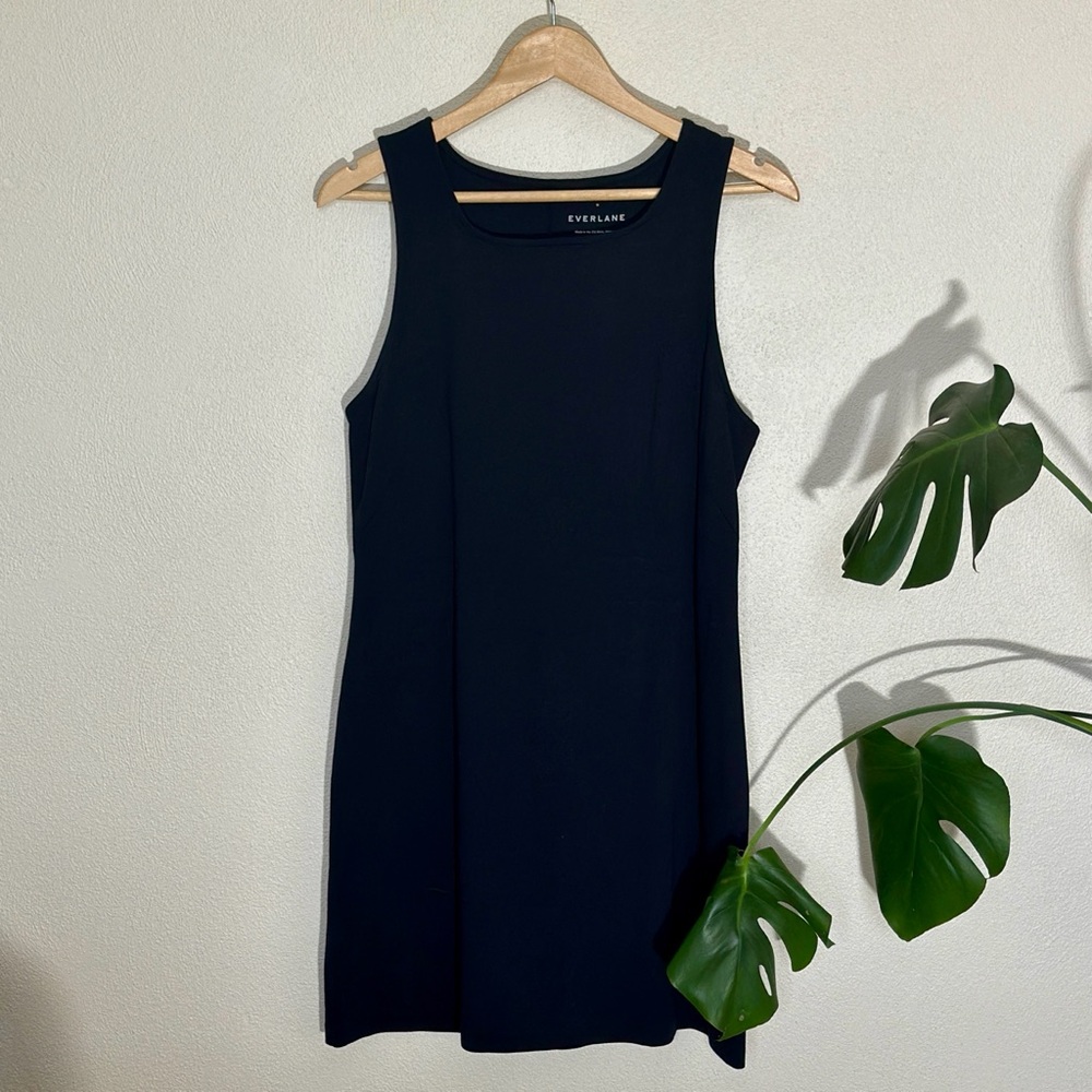 Everlane Chic Black Square Neck Tank Mini Dress | M